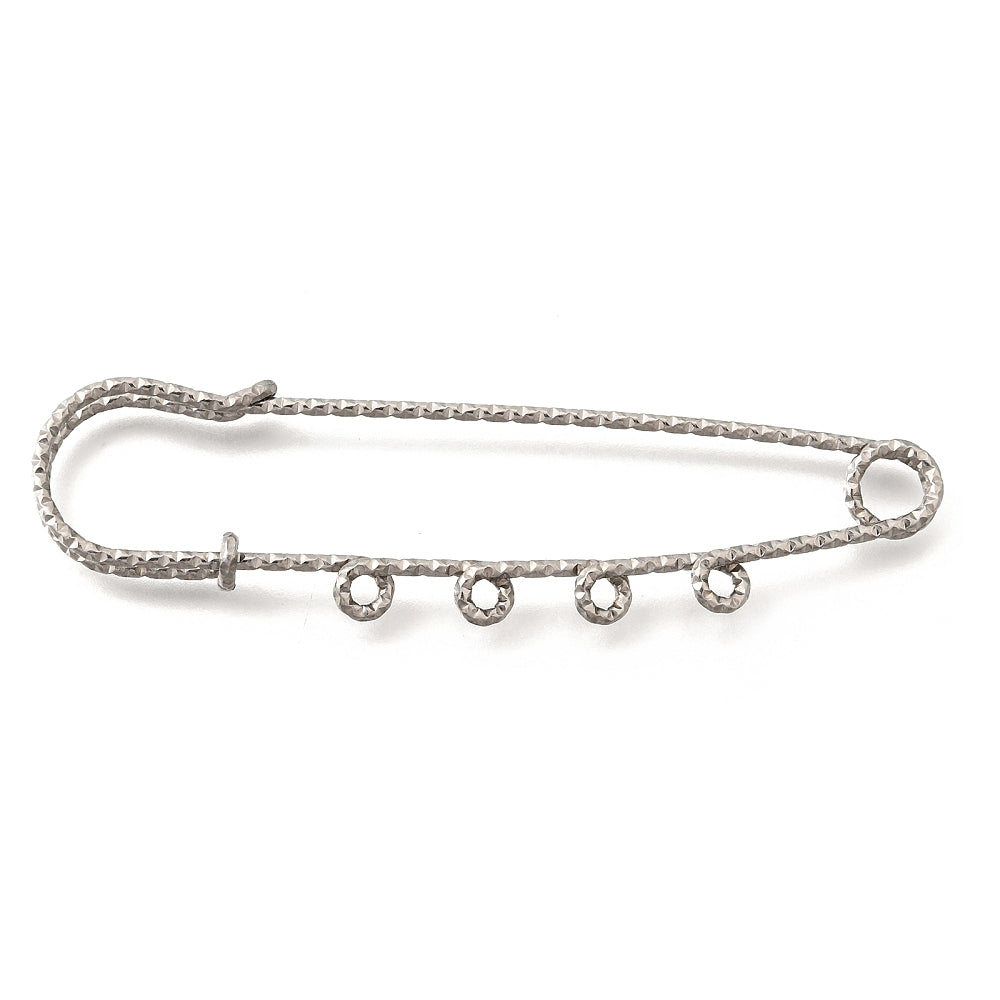 Safety Pin Brooch Findings Stainless Steel Gold & Silver Color