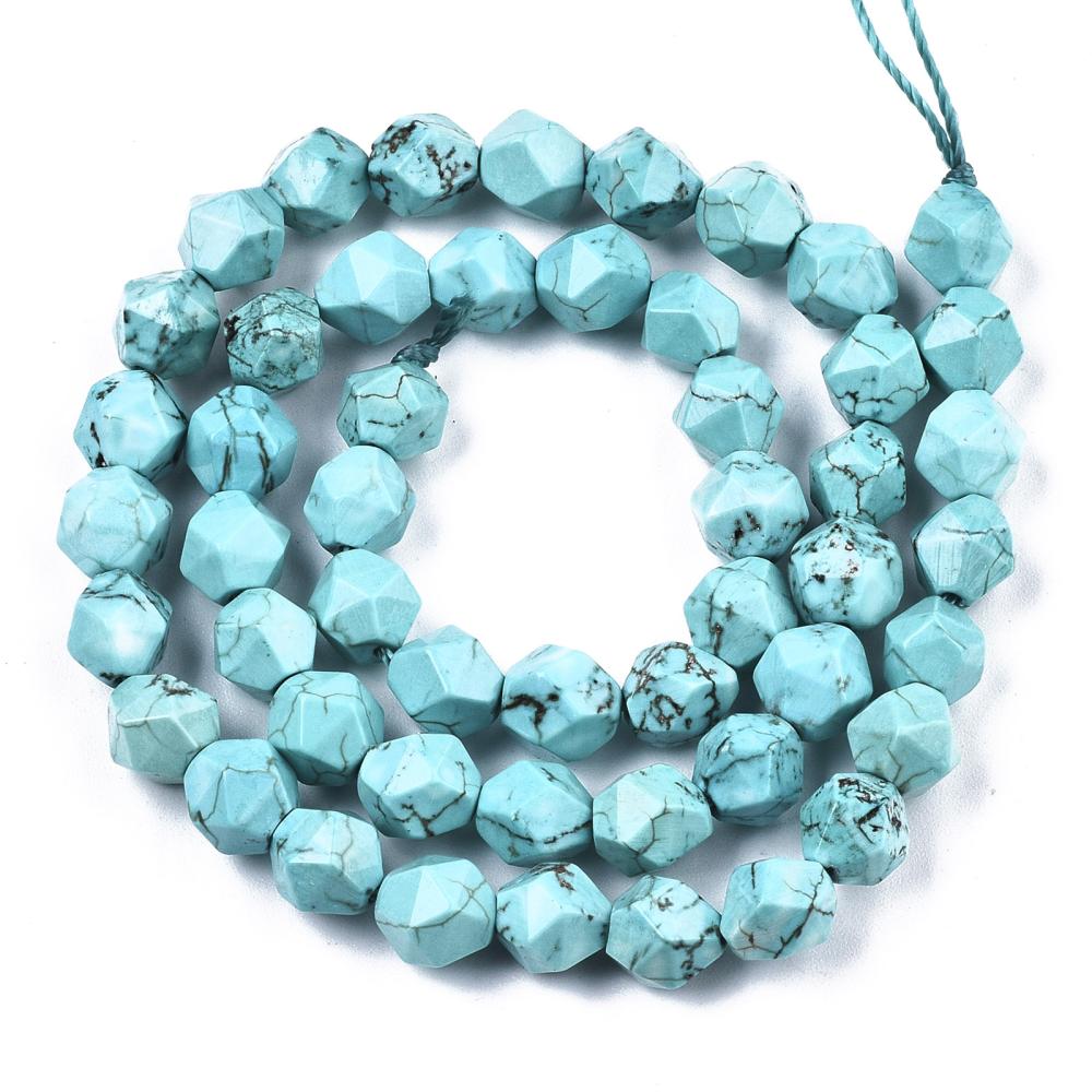 Howlite Bead Strands Faceted 8mm Bead Strands Round