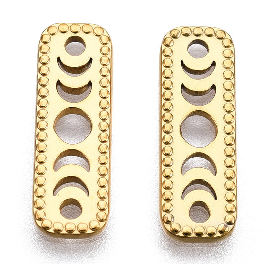 Phase of the Moon Stainless Steel Connector Link Stainless Steel 2 pack