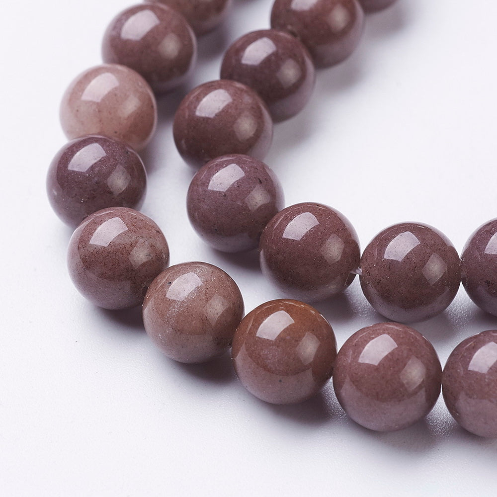 Purple Aventurine Round Bead Strands 8mm