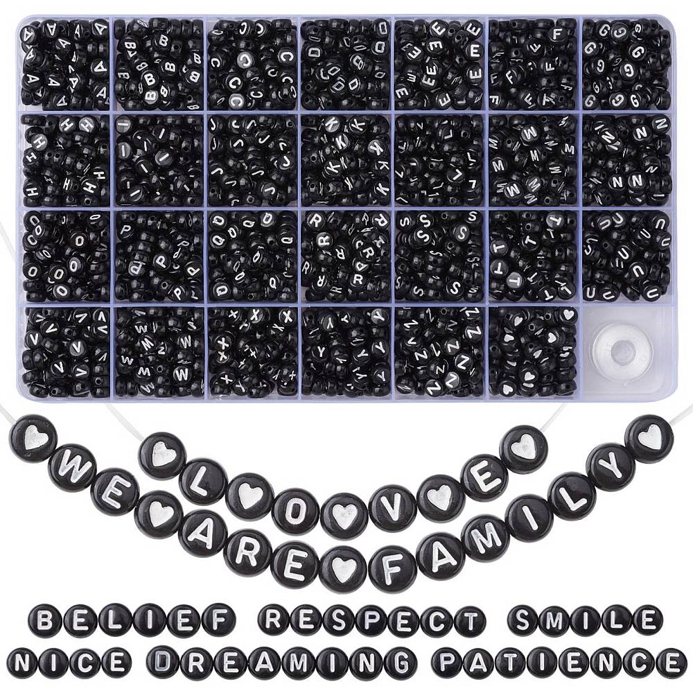 Alphabet Spacer Beads