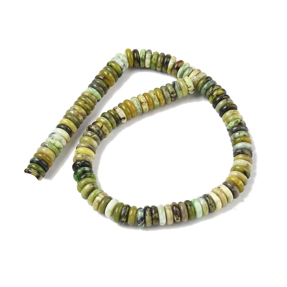 Natural Serpentine Beads Strands, Disc The Pink Bead Shop