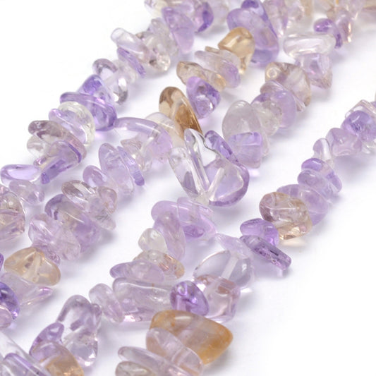 Natural Ametrine Beads Strands, Grade A, Chip Size: about 5~8mm