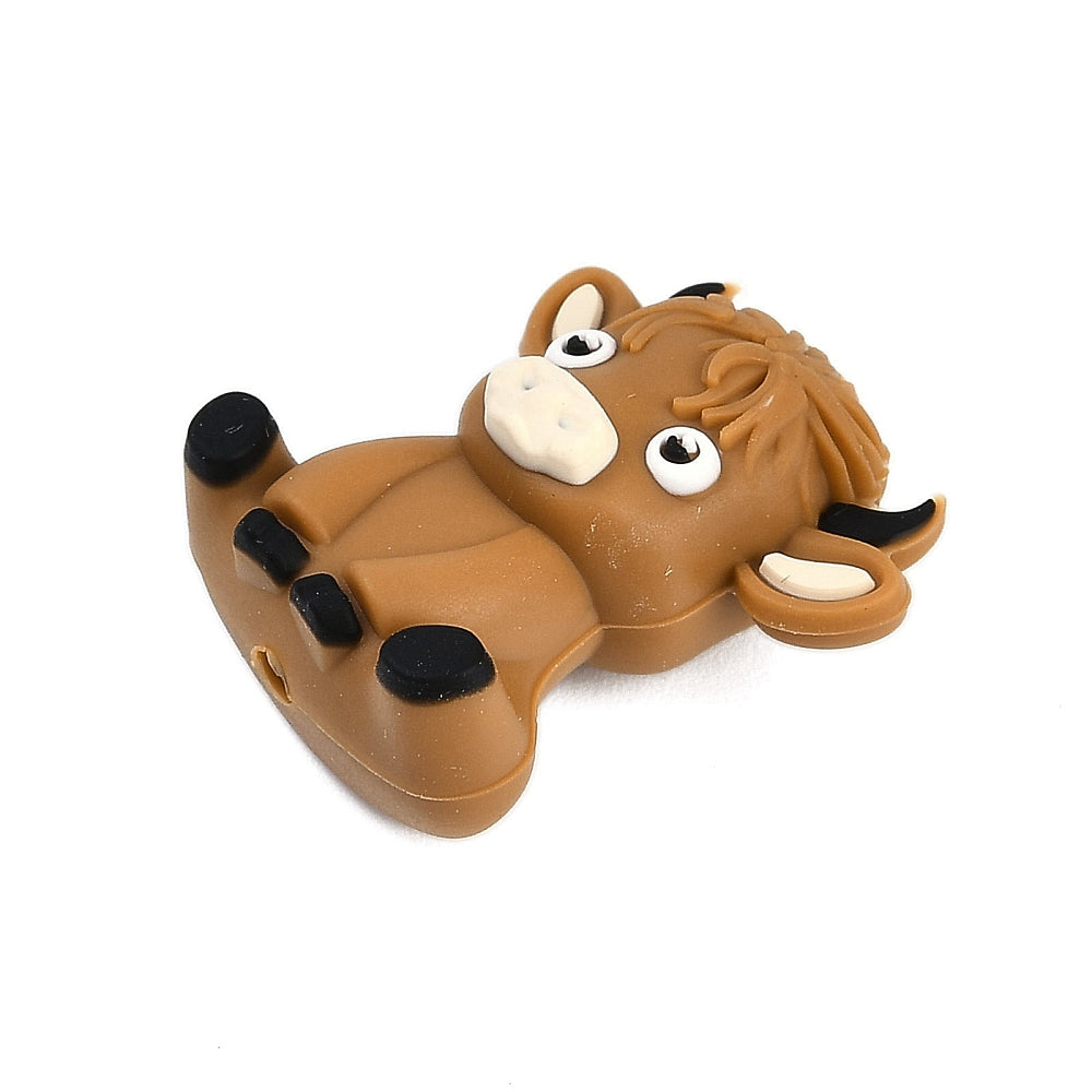 Cartoon Cow Silicone Focal Beads