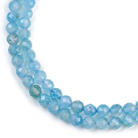 Blue Topaz Faceted Bead Strands 6mm