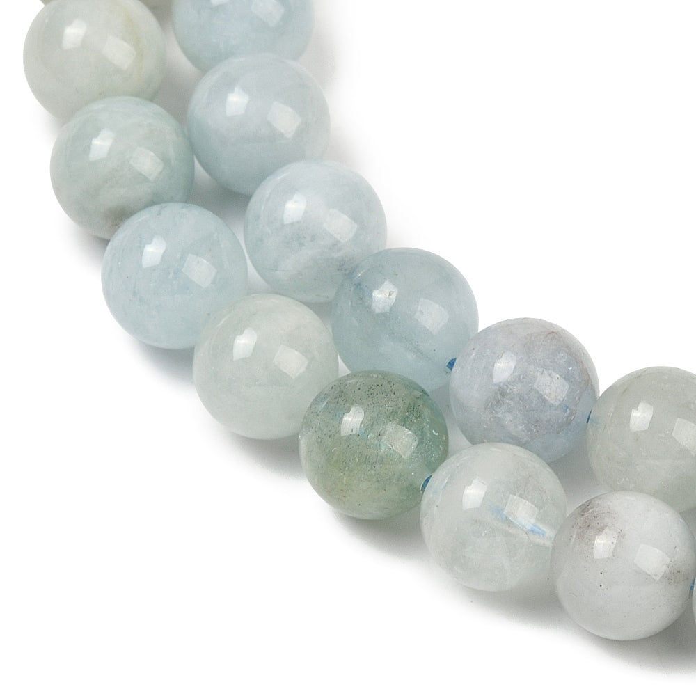 Aquamarine Natural Beads Strand Asst Sizes