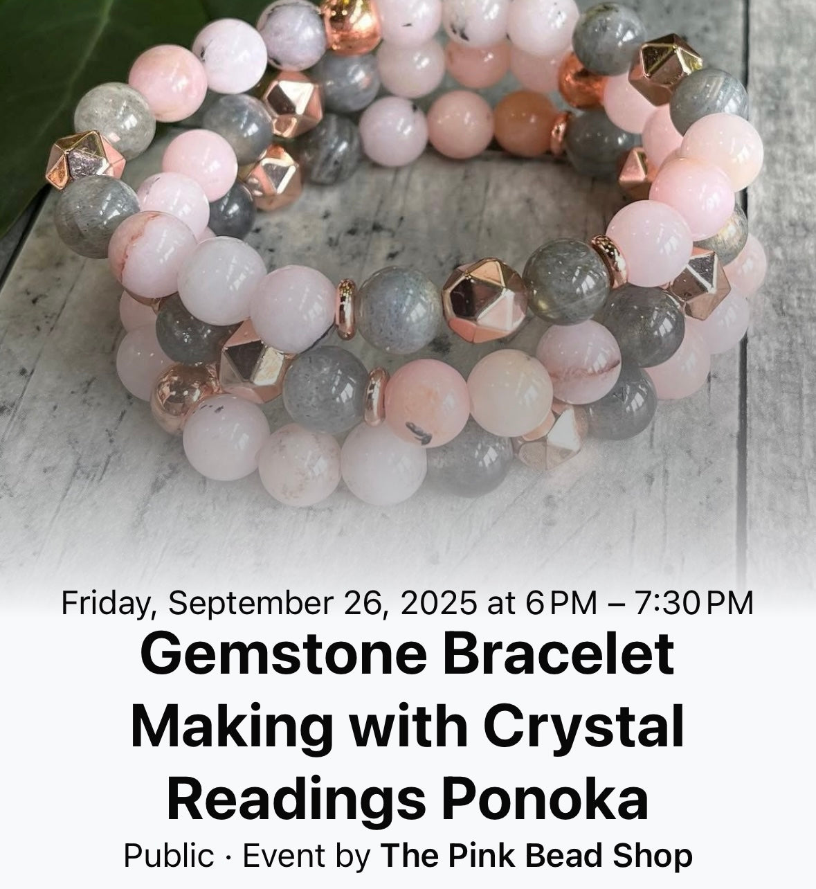 Gemstone Bracelet Making with Crystal Readings Ponoka