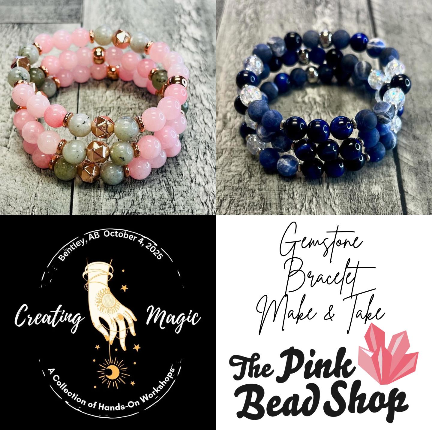 Gemstone Bracelet Make & Take “Creating Magic Market Bentley”