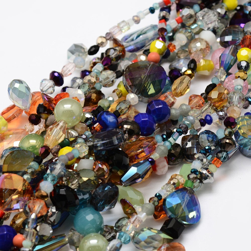 Mixed Electroplated Glass Bead Strand | The Pink Bead Shop Canada