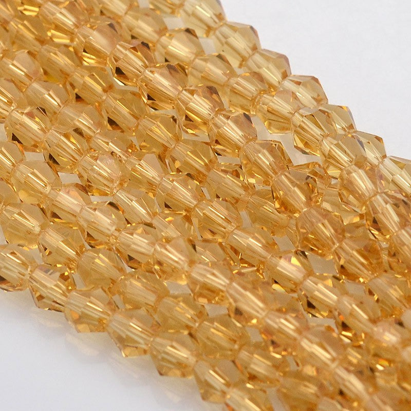 4mm Peru Faceted Bicone Glass Beads | The Pink Bead Shop Canada
