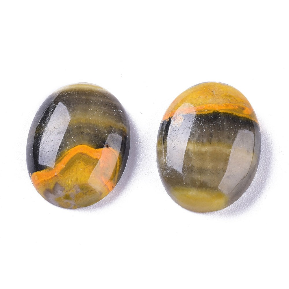 Natural Bumblebee Jasper Oval Cabochon 20x15mm | The Pink Bead Shop Canada
