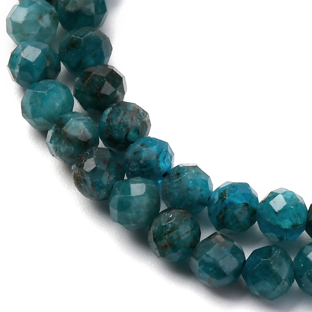 Apatite Natural Beads – Faceted Round Gemstone Bead Strand (4mm) The Pink Bead Shop