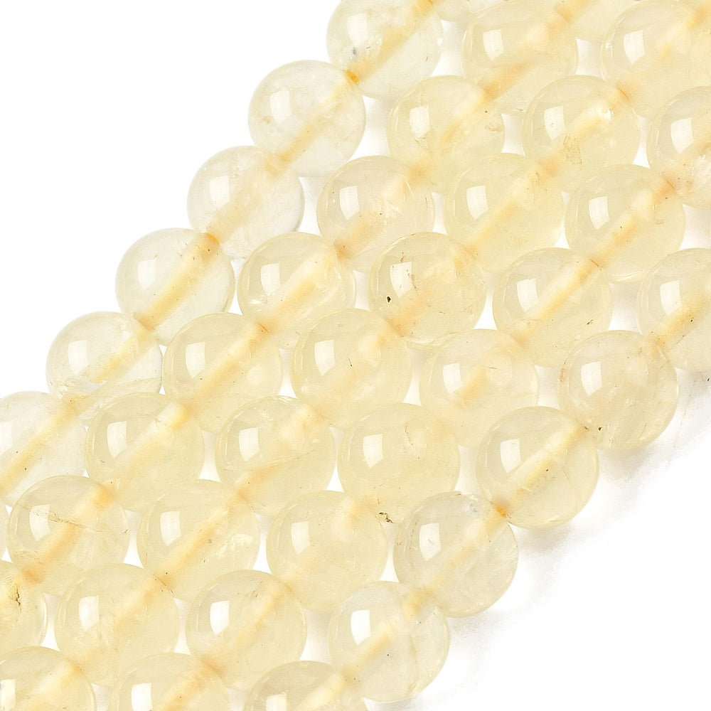 Lemon Quartz Natural Gemstone Beads – 8.5–9mm & 10–10.5mm | The Pink Bead Shop Canada
