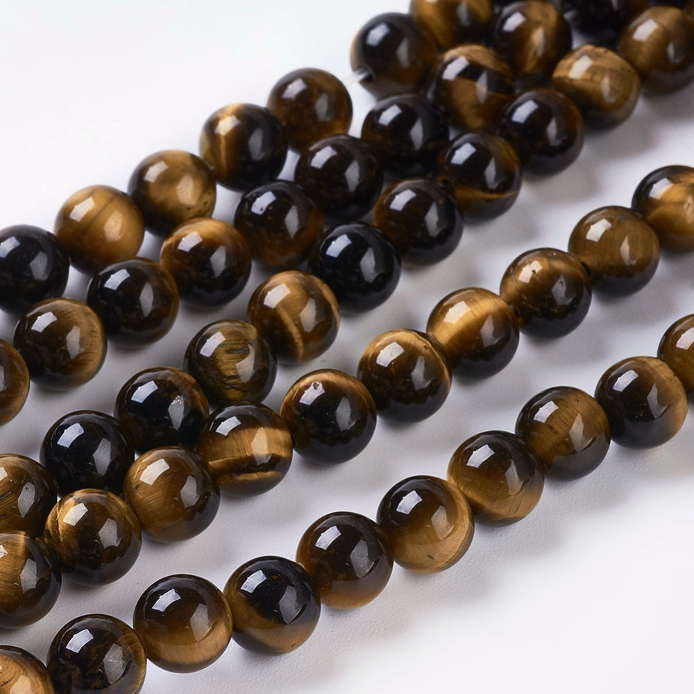 Tiger Eye Beads – Grade A, Ro und, 6mm 7" Strand The Pink Bead Shop