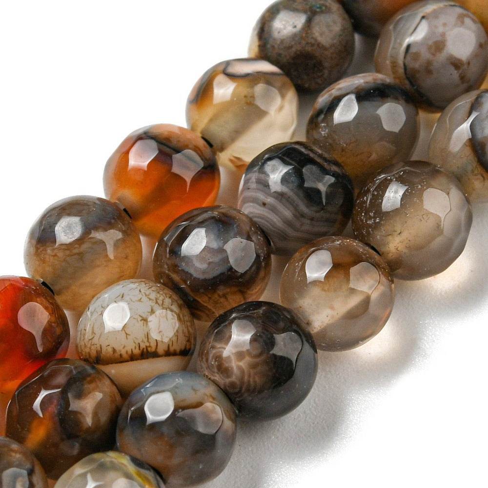 Camel Agate Dyed & Heated Faceted Beads 6mm | The Pink Bead Shop Canada
