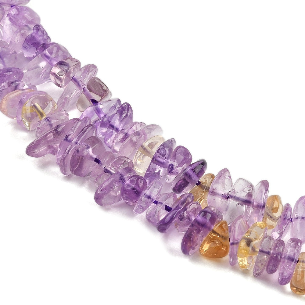 Ametrine Chip Beads Natural – 5–8mm (Approx. 16” Strand) The Pink Bead Shop