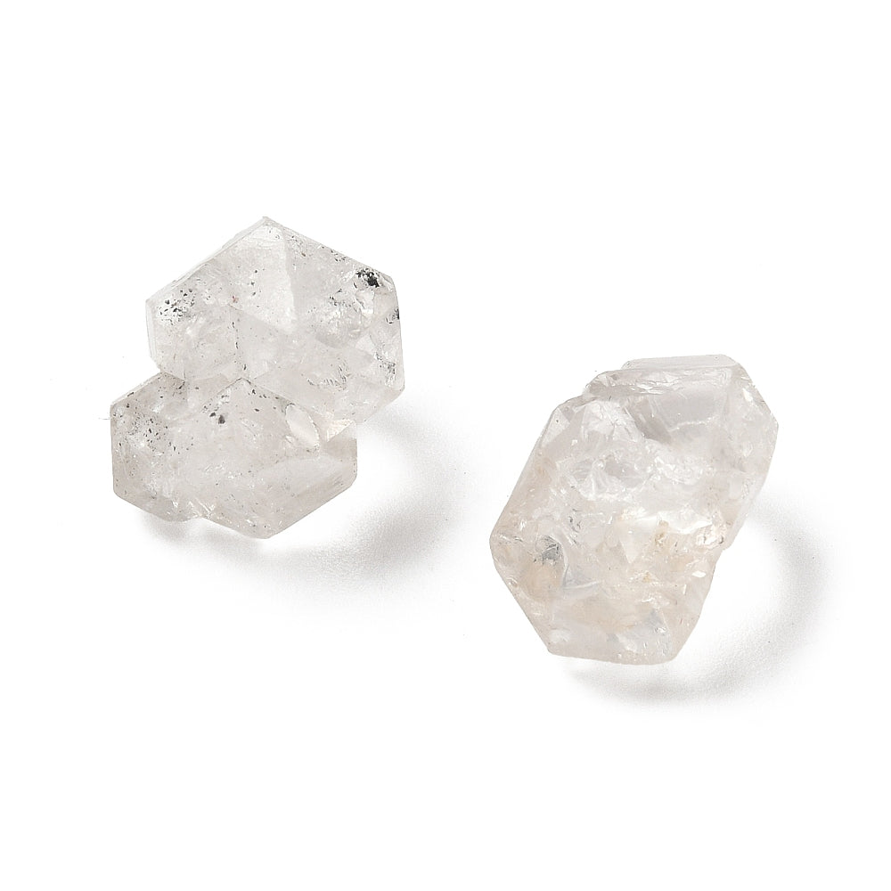 Natural Herkimer Diamond Quartz Beads – Raw Nugget Gemstone (8.5–15mm) | The Pink Bead Shop Canada