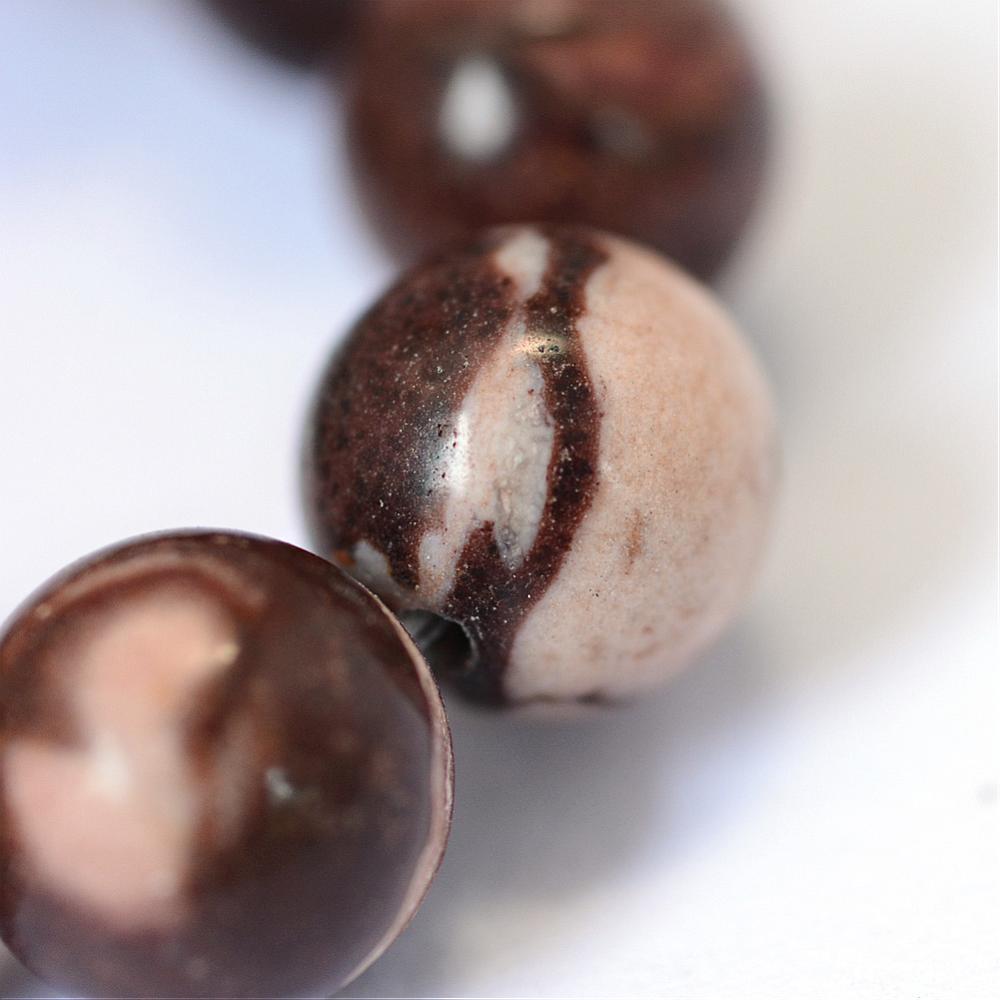 Zebra Jasper Natural Beads – Round 6–7mm The Pink Bead Shop