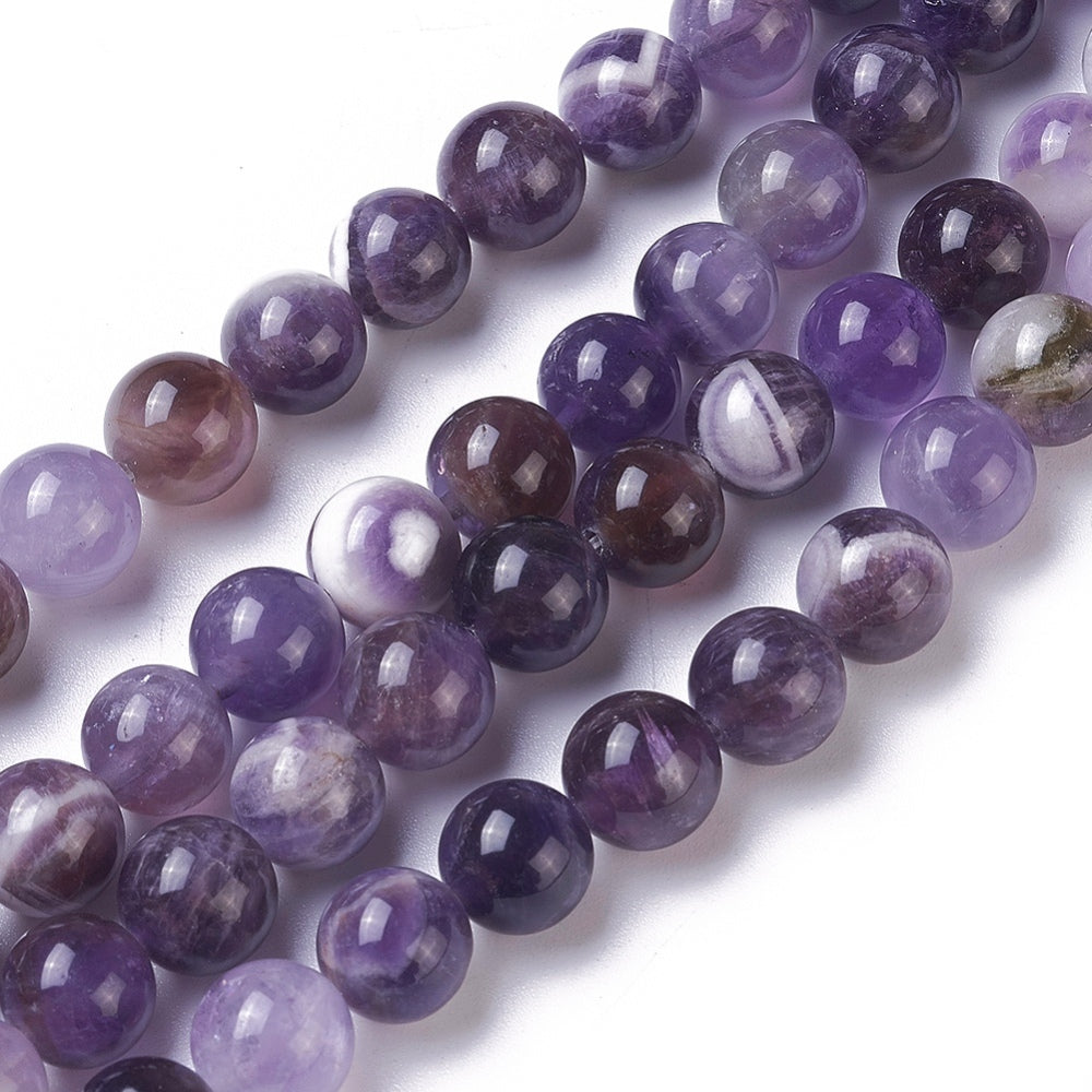 Chevron Amethyst Beads 10mm | The Pink Bead Shop Canada