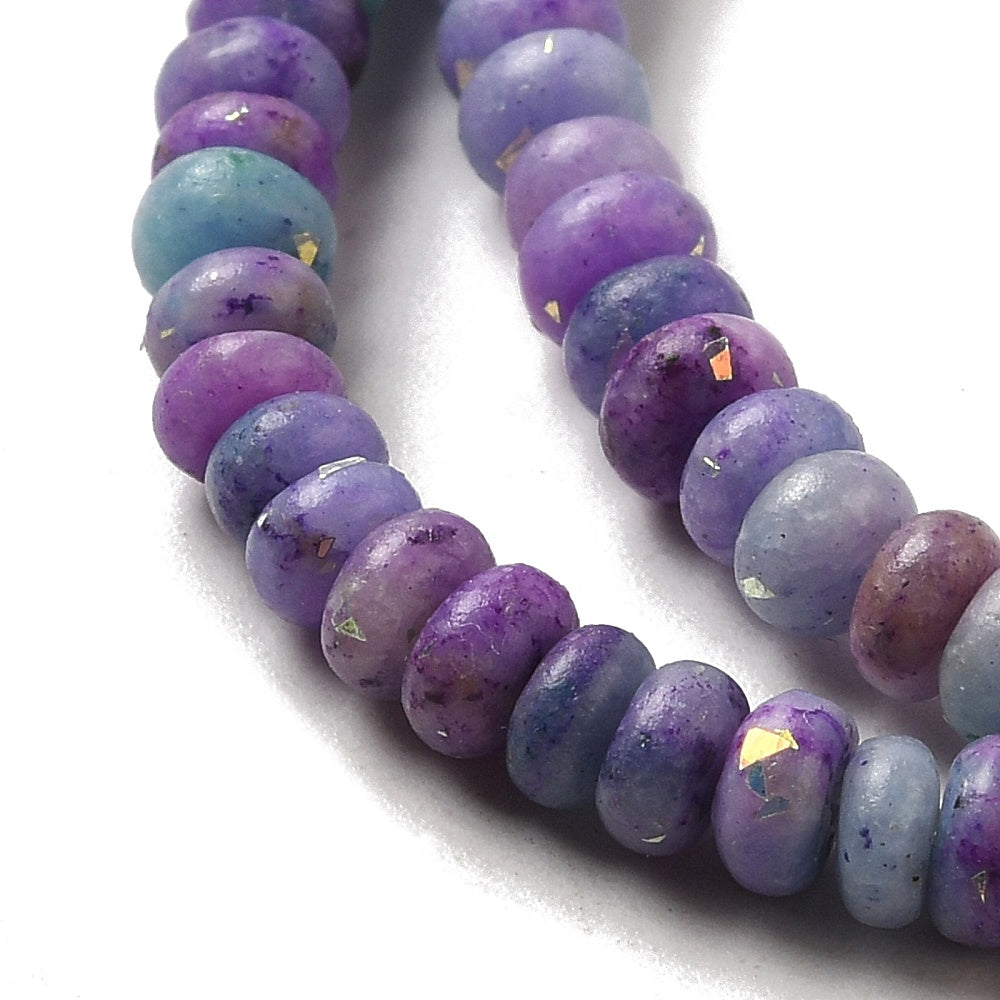Dolomite Natural Purple Rondelle Beads 4mm | The Pink Bead Shop Canada