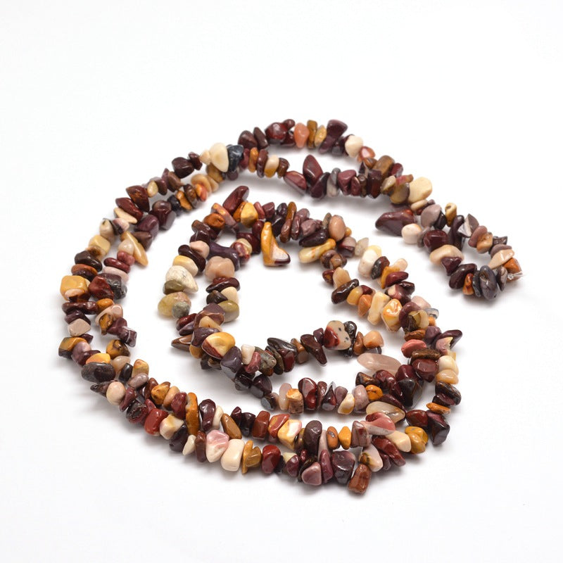 Mookaite Natural Chip Beads – 32” Strand (Approx. 5–8mm) The Pink Bead Shop