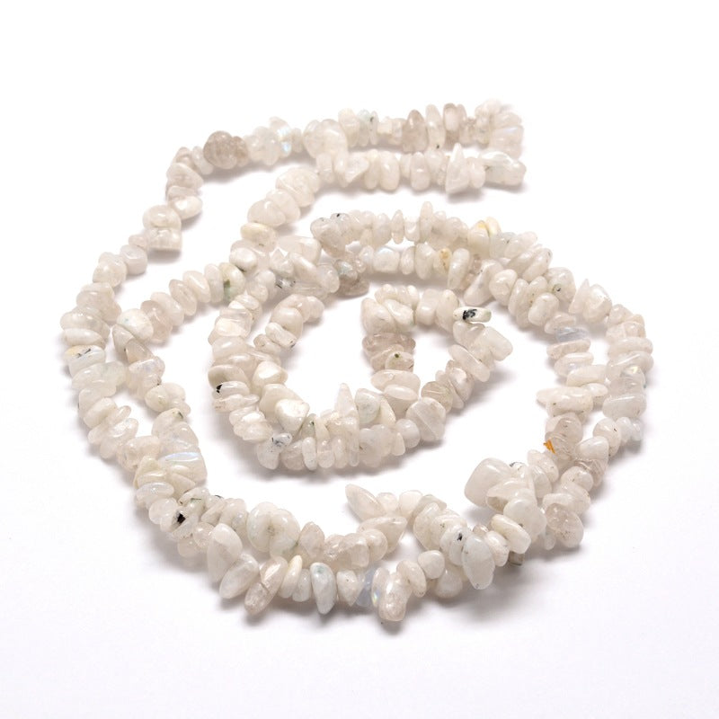 Rainbow Moonstone Natural Chip Beads – 32” Strand (Approx. 5–8mm) The Pink Bead shop