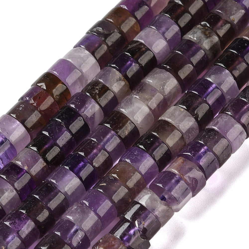 Amethyst Heishi Disc Beads 6mm | The Pink Bead Shop Canada