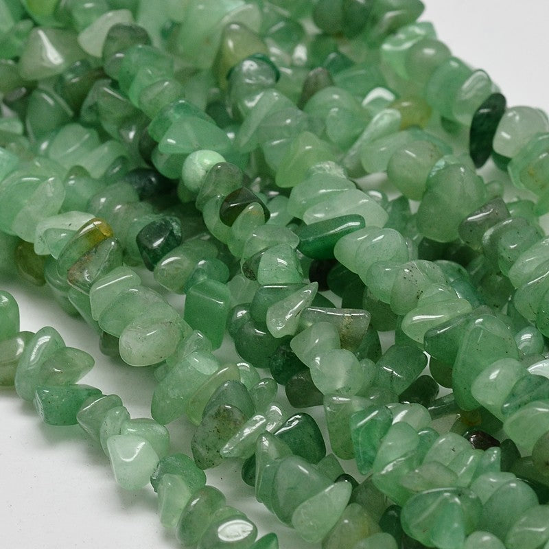 Green Aventurine Natural Chip Beads – 32” Strand (Approx. 5–8mm) Chip Beads – 32” Strand The Pink Bead Shop(Approx. 5–8mm)