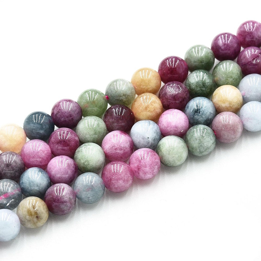 Quartz Round Beads Dyed – Mixed Colours 6–6.5mm