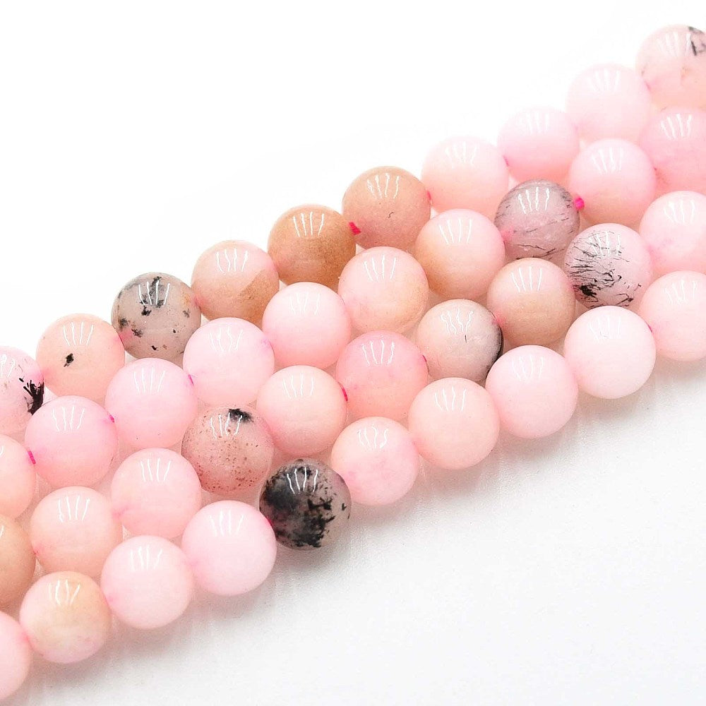 Quartz Round Beads Dyed 8mm | The Pink Bead Shop Canada