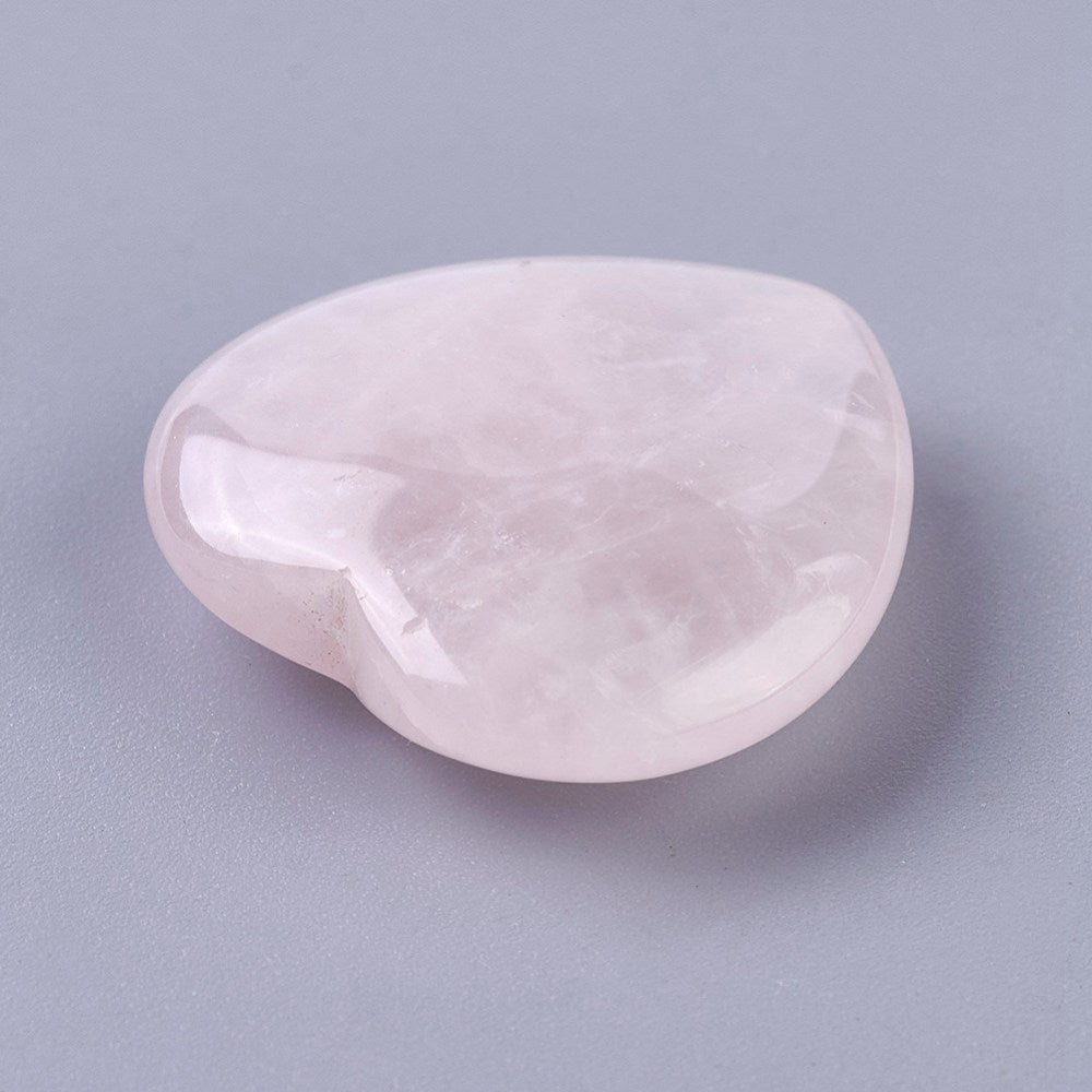 Natural Rose Quartz Heart Cabochons – Undrilled Gemstone Hearts | The Pink Bead Shop Canada