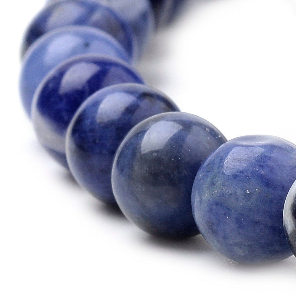 Sodalite Natural South Africa Gemstone Beads – Round 8mm and 10mm | The Pink Bead Shop Canada