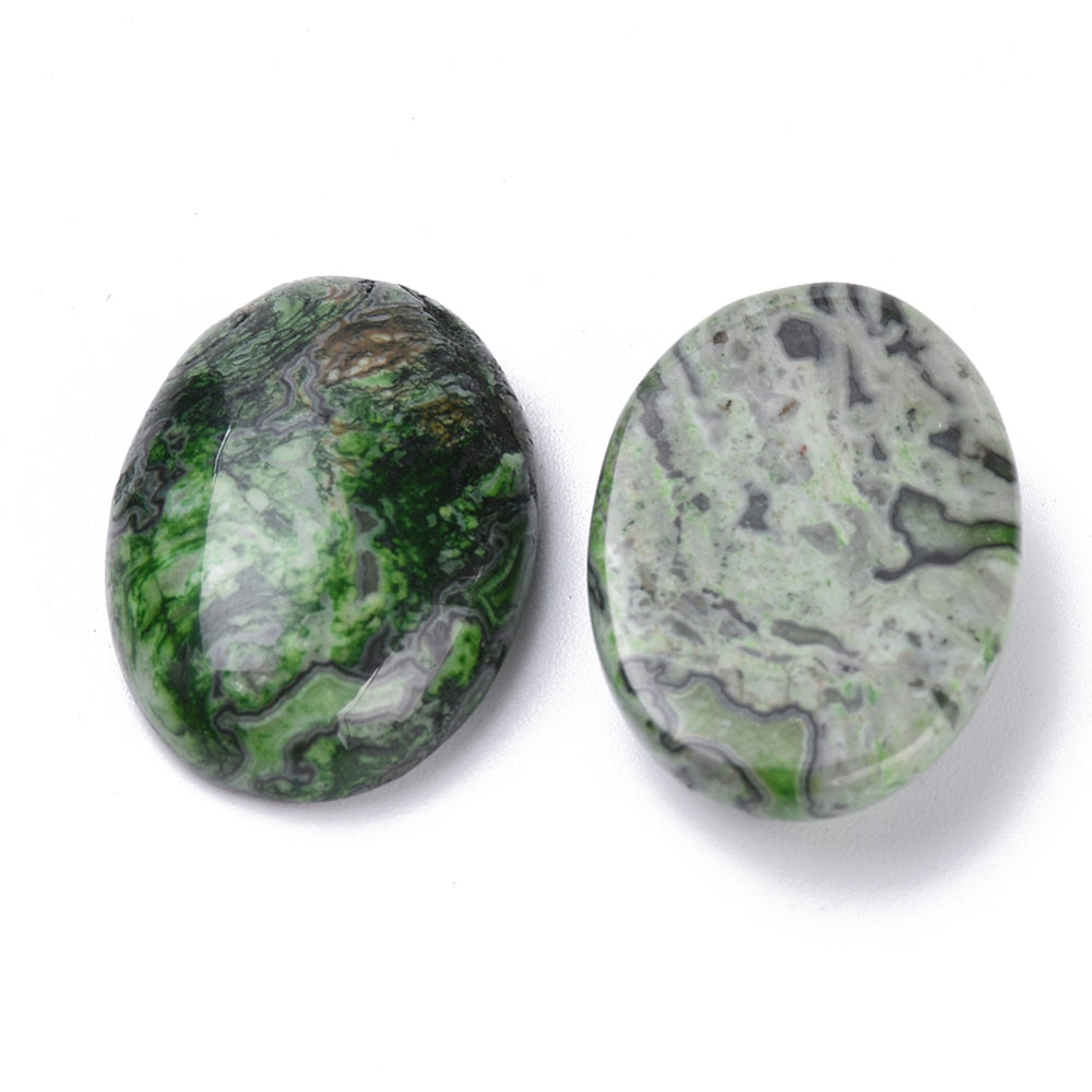 Ripple Jasper Oval Cabochons – 2 Pack Undrilled Gemstones | The Pink Bead Shop Canada
