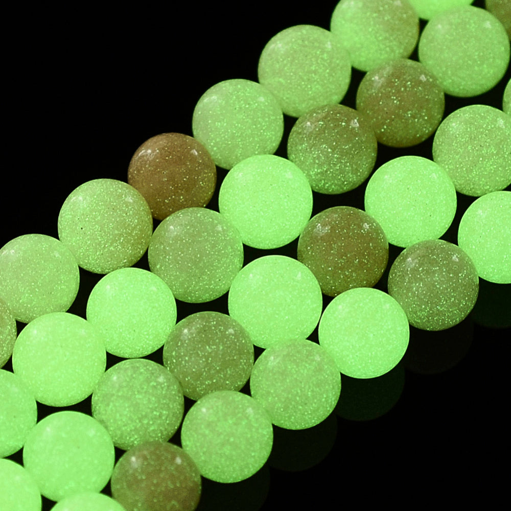 Luminous Stone Round Beads 8mm Salmon Pink| The Pink Bead Shop Canada
