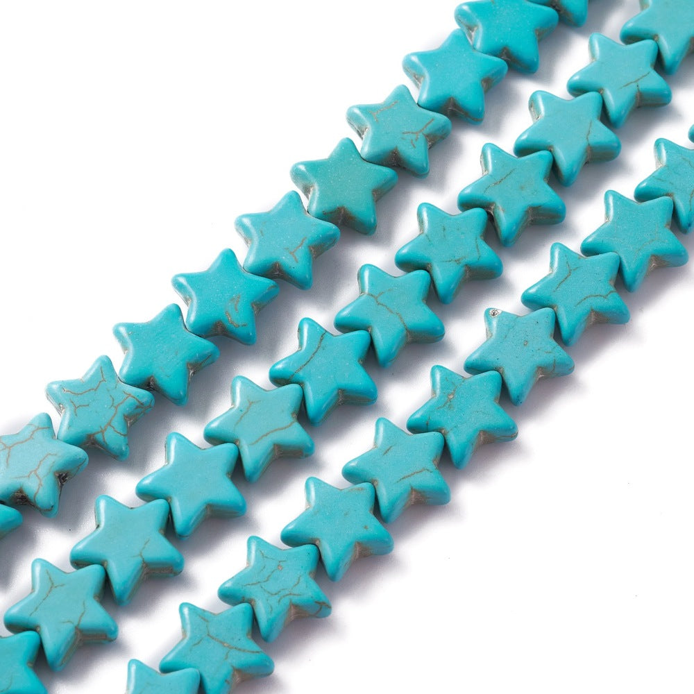 Turquoise Star Beads Synthetic | The Pink Bead Shop Canada