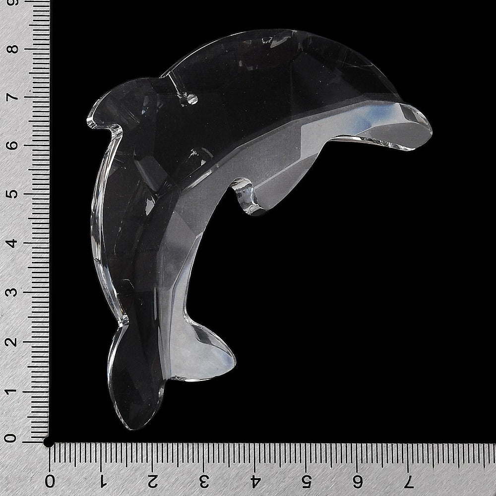 Crystal Dolphin Hanging Pendants | Faceted Glass Dolphin Charms | The Pink Bead Shop Canada