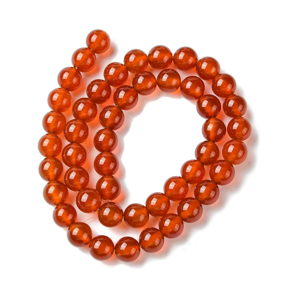Carnelian Natural Beads – 8mm The Pink Bead Shop