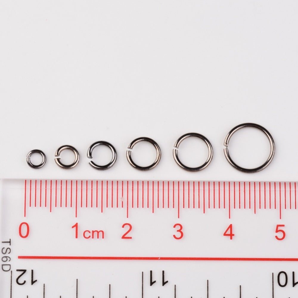 Bulk Jump Rings Set – Assorted Sizes, Gunmetal (Approx. 1600pcs) | The Pink Bead Shop Canada