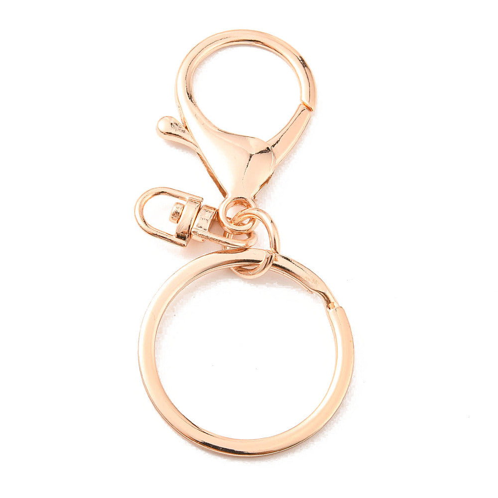 Alloy Keychain Clasp Findings – Gold, Light Gold & Platinum | 68mm | 2 Pack | The Pink Bead Shop Canada