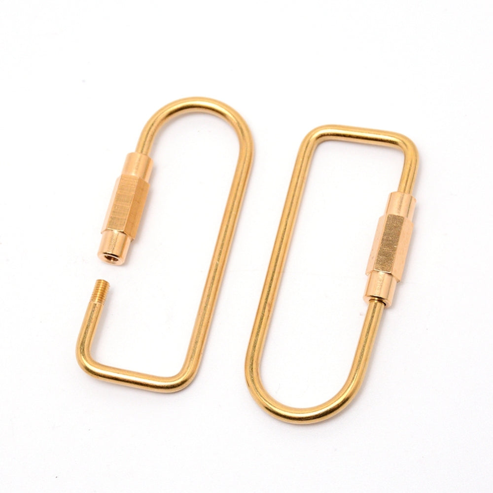 Raw Brass Screw Carabiner Lock Charm | The Pink Bead Shop Canada