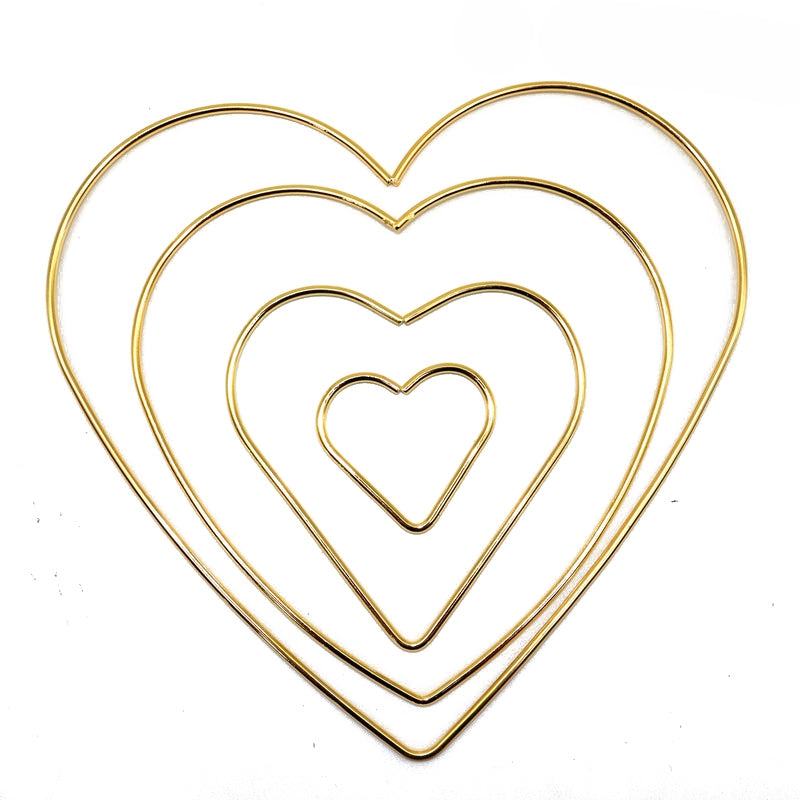 Heart Macrame Hoops – 98mm, 150mm & 200mm | Metal Craft Rings | The Pink Bead Shop Canada