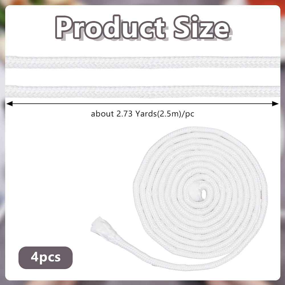 6mm Braided Nylon Rope – White – 10 Metre Roll | The Pink Bead Shop Canada