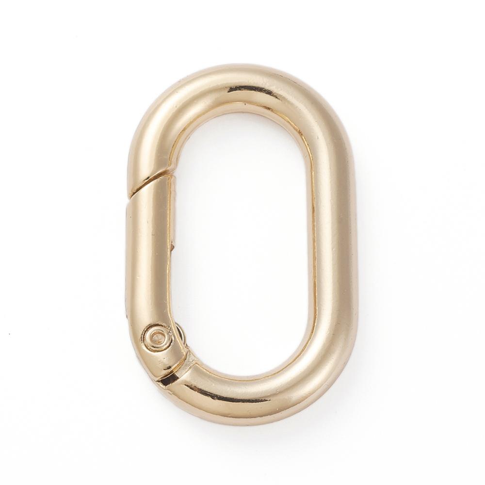 Oval Keychain Clasps – Electroplated Alloy, Platinum & Golden, 25×12mm Inner Diameter 2PK The Pink Bead Shop