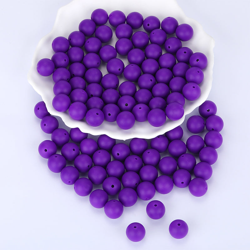 15mm Indigo Silicone Bead | The Pink Bead Shop Canada