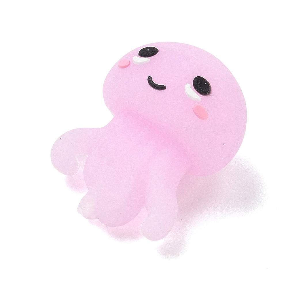 Cute Pink Octopus Silicone Focal Bead 27mm | The Pink Bead Shop Canada