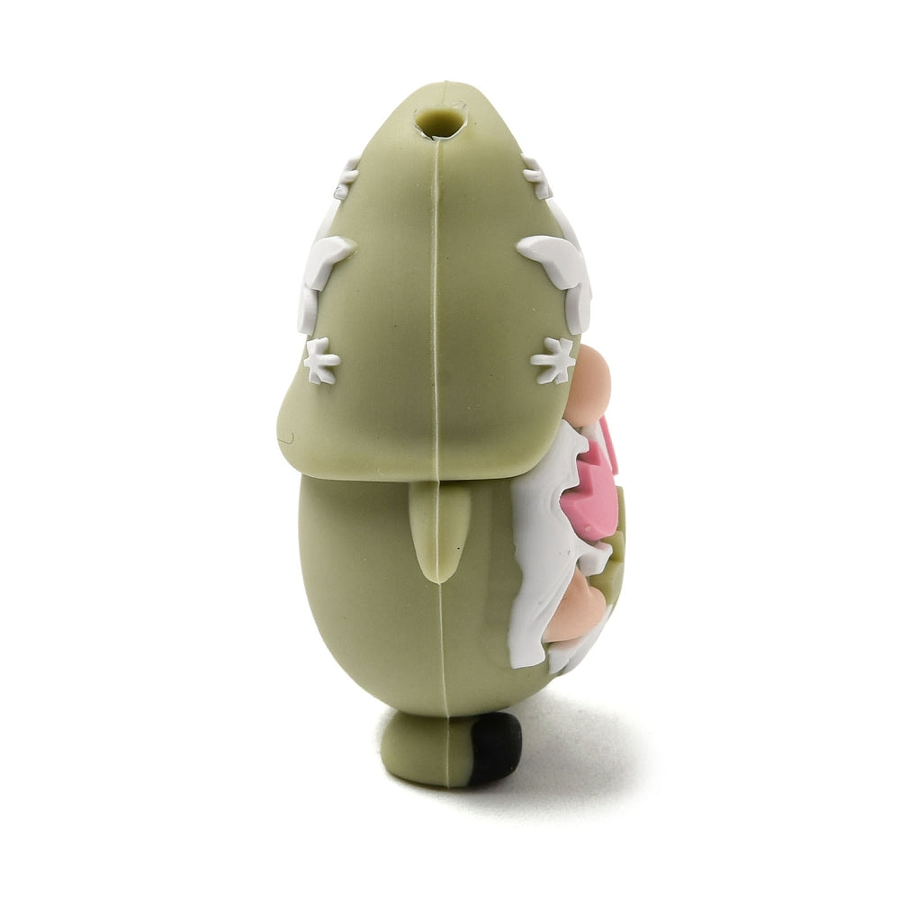 Spring Tulip Gnome Silicone Focal Bead 32mm | The Pink Bead Shop Canada