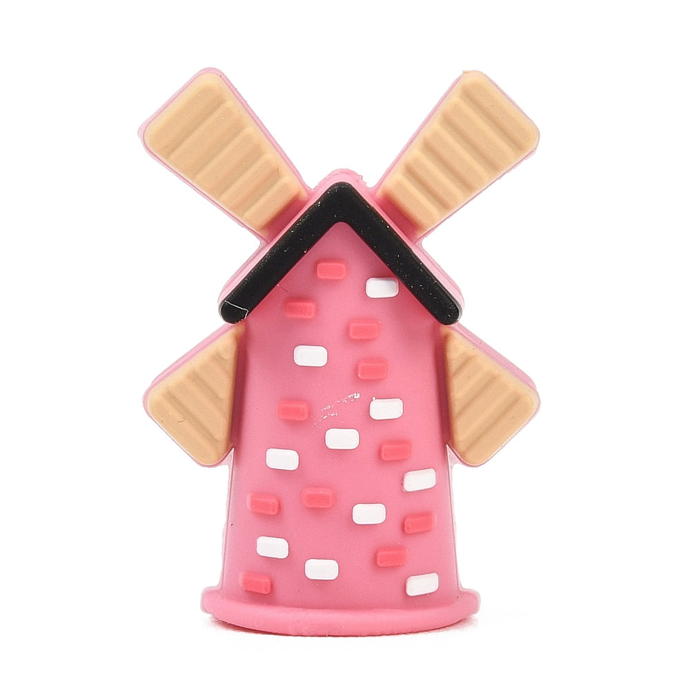 Pink Windmill Silicone Focal Beads | Silicone House Beads | The Pink Bead Shop Canada