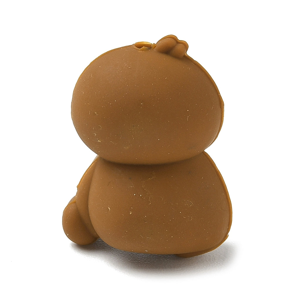 Cute Brown Sloth Silicone Focal Bead 30mm | The Pink Bead Shop Canada