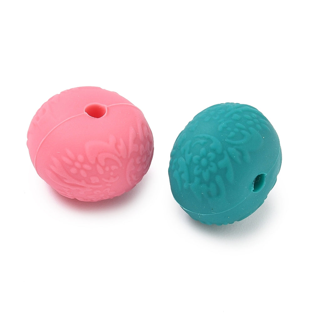 Silicone Beads, Focal Beads, Rondelle, Mixed Color