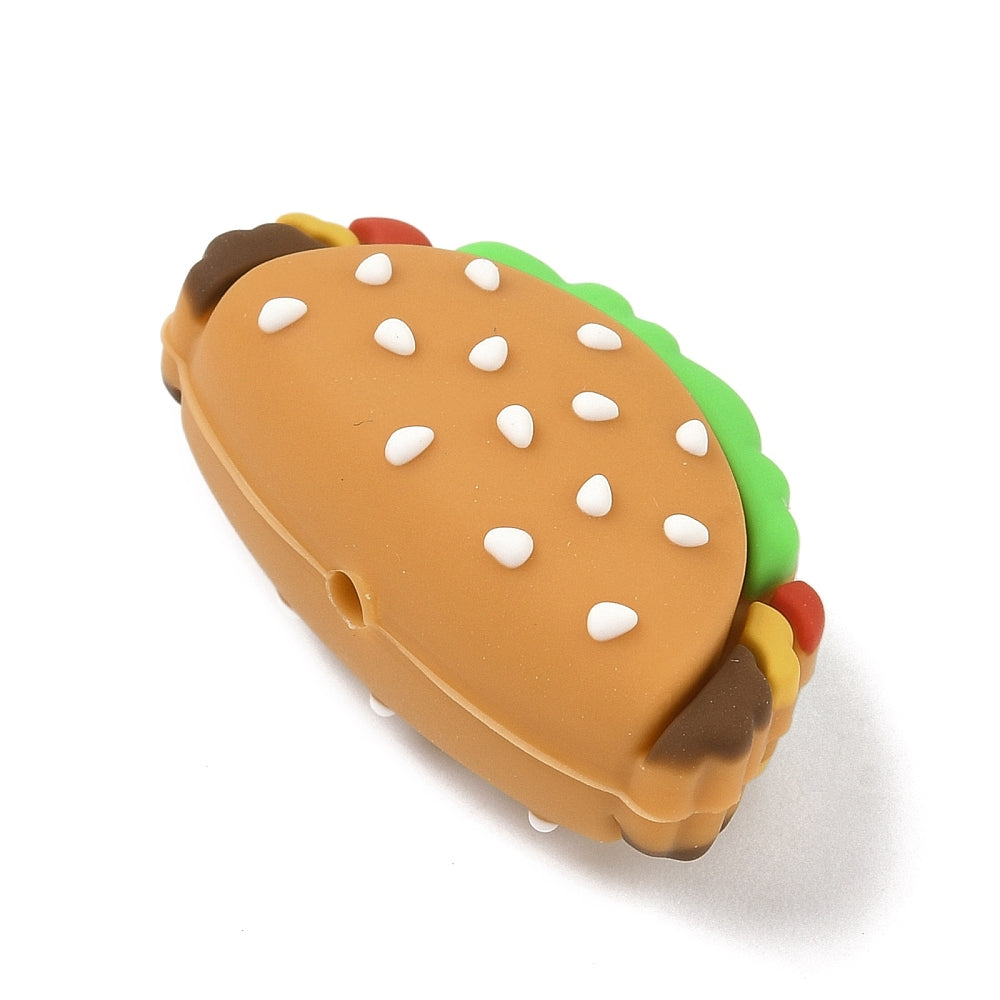 Silicone Hamburger Focal Beads – Fun Food Theme The Pink Bead Shop